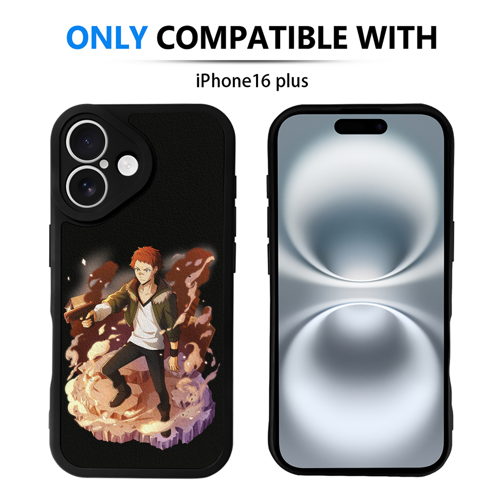 （画像用） 文豪ストレイドッグス Bungo Stray Dogs 【iPhone 16シリーズ対応】シリコンスマホケース（レザー調） 材質：シリコン